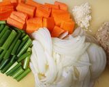 レンジで簡単☆具だくさんトマト豚汁作り方1写真