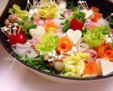 バレンタインディナーにブーケ鍋作り方8写真