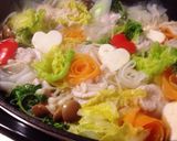 バレンタインディナーにブーケ鍋作り方9写真
