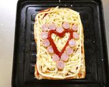 バレンタインランチに♡おうちピザトースト作り方3写真