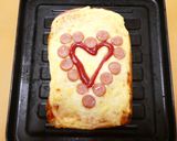 バレンタインランチに♡おうちピザトースト作り方4写真
