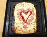 バレンタインランチに♡おうちピザトースト作り方5写真