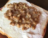納豆とクリームチーズのトースト作り方3写真