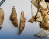 キクイモの豚巻き酢豚風作り方2写真