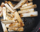 長芋を炒めてホクホク☆コクうまオイマヨ味作り方6写真