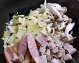 イノシシ肉のベーコンを使った野菜炒め＾＾作り方4写真