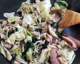 イノシシ肉のベーコンを使った野菜炒め＾＾作り方5写真
