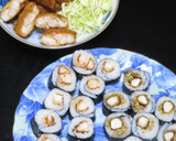 海老カツとササミフライの太巻き寿司作り方17写真