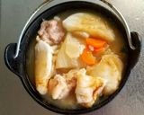 参鶏湯風餅入りスープ作り方3写真