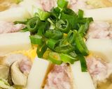 とりもち鍋☆ぐるり鶏つみれとモチの野菜鍋作り方3写真