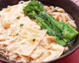 湯葉と菜の花の柚子艶うどん作り方4写真