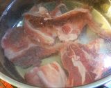 牛すじ赤ワイン煮込み。作り方1写真