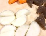 圧力鍋で☆手羽元と卵と野菜のみそ味煮物作り方3写真