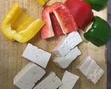 カラーピーマンと豆腐の含め煮作り方2写真