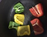 カラーピーマンと豆腐の含め煮作り方3写真