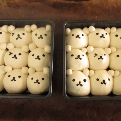 15cmスクエア型でくまさん♡ちぎりパン by きぃcafe 【クックパッド