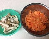にんじんとしめじのバター醤油炒め作り方1写真