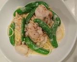 ホタテとインゲンの簡単クリームパスタ作り方10写真