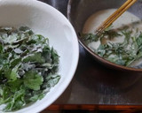 農家の食卓〜パクチーの葉のかき揚げ〜作り方3写真