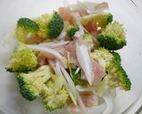 レンジで簡単！鶏ブロッコリーのカルボ風味作り方2写真