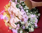 サラダチキンとカイワレ入り春のポテサラ作り方3写真