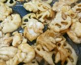 簡単☆鶏むね肉と根菜の甘酢あん焼き作り方5写真
