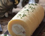 無花果ジャムでカマンベールのロールケーキ作り方34写真