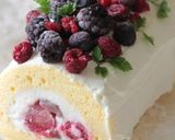 無花果ジャムでカマンベールのロールケーキ作り方41写真