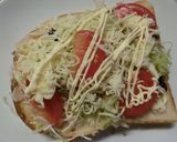 千切りキャベツ×トマトのハーバルトースト作り方4写真