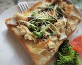蒸し鶏の和トースト作り方5写真