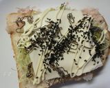 青海苔香る❀千切りキャベツの和トースト作り方3写真