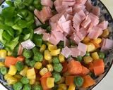 ポテトとミックスベジタブルのオムレツ作り方2写真