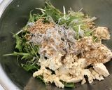 白だしde水菜と豆腐サラダ+しらす＊作り方2写真