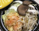 あったか1人鍋④　かき揚げ＆野菜鍋作り方1写真