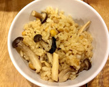 ★簡単★きのこと大豆の炊き込みご飯作り方3写真
