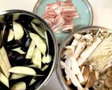 ナスときのこのポン酢炒め作り方1写真