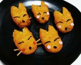キャラ弁に☆ナゲットで簡単にきつね♪作り方5写真