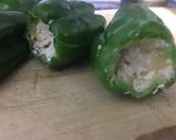丸ごとピーマンの豆腐チーズ詰め作り方3写真