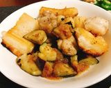 家族大絶賛！揚げ鶏とナスと餅のみぞれ和え作り方4写真