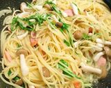 しめじの和風たらこバタースパゲティ☆作り方3写真