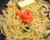 しめじの和風たらこバタースパゲティ☆作り方4写真