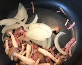 ベーコン玉ねぎ入り、コンソメスープうどん作り方3写真
