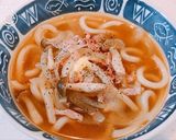 ベーコン玉ねぎ入り、コンソメスープうどん作り方7写真