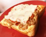 のせて焼くだけ！納豆キムチーズトースト作り方4写真