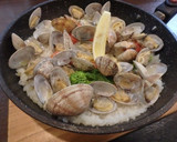 ハーフサイズの浅利と菜の花のパエリア作り方7写真