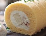 無花果ジャムでカマンベールのロールケーキ作り方37写真
