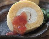 無花果ジャムでカマンベールのロールケーキ作り方38写真