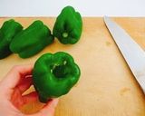 とろーりチーズの丸ごとピーマン肉詰め作り方1写真