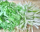 水菜と三つ葉のエスニック風サラダ作り方1写真