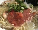 海老とオクラの簡単トマトパスタ作り方9写真
